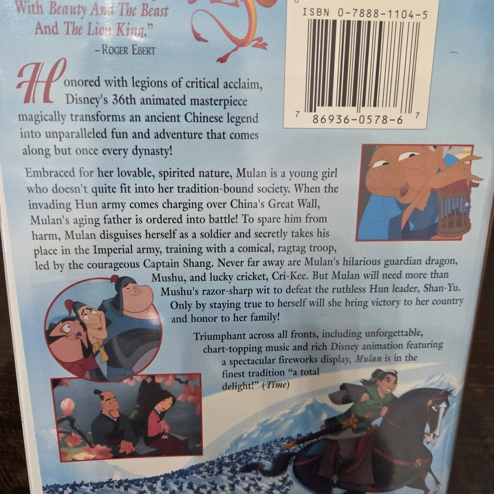 Disney Mulan VHS In Case
